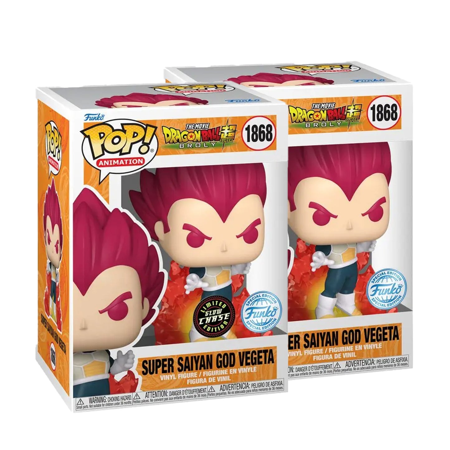 Dragon Ball Super - Funko POP! - Super Saiyajin Gott Vegeta #1868 CHASE BUNDLE