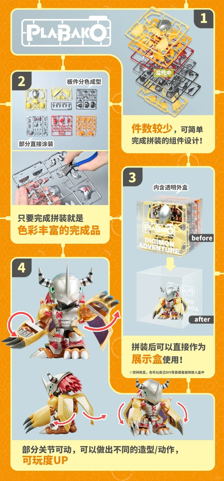 Digimon – Plabako Model Kit Vol.1 – Blindbox