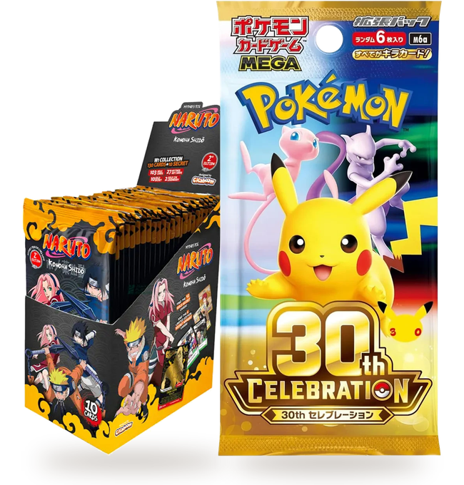 Naruto Mythos Display und Pokémon Booster