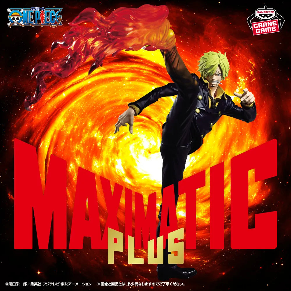 One Piece MAXIMATIC PLUS Sanji Figur – Frontansicht mit Diable Jambe Effekt